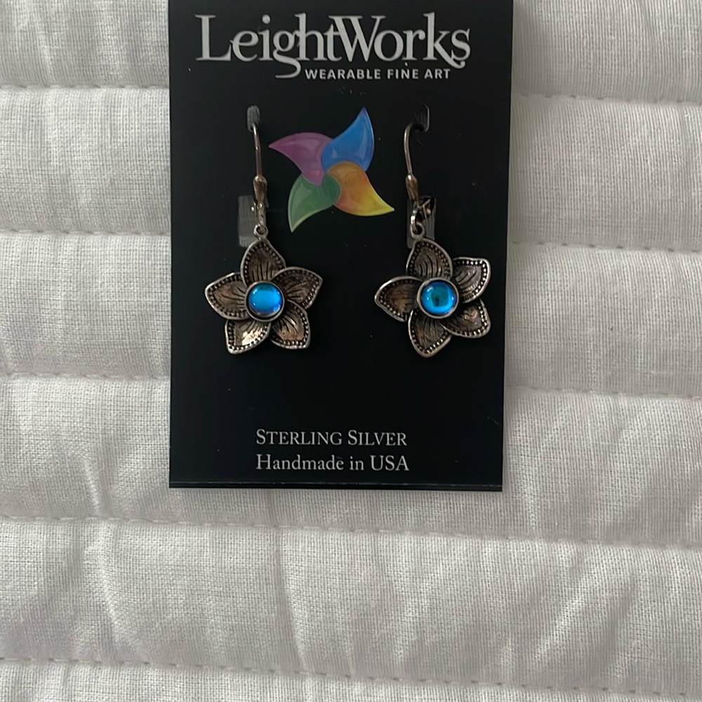 Sterling Silver Flower Earrings